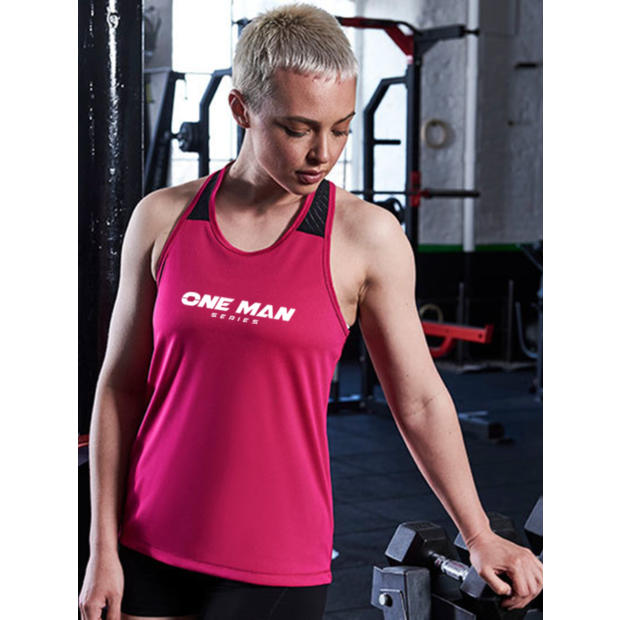ONE MAN SERIES Lady´s Tank Top Hot Pink
